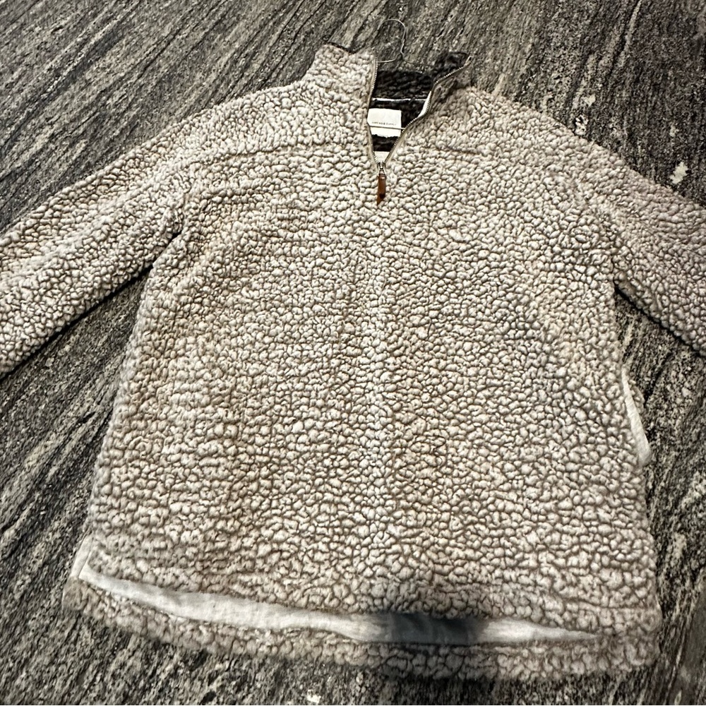 Thread & Supply Charcoal and Cream Sherpa Jacket